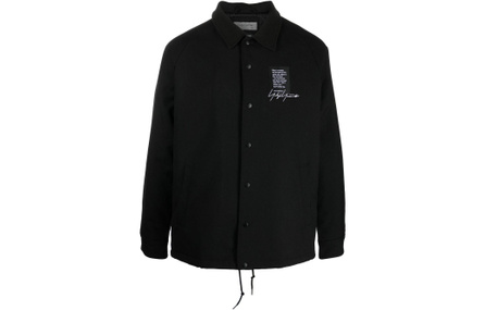 Yohji Yamamoto FW22 Letter Logo Print Shirt Jacket Men's Black