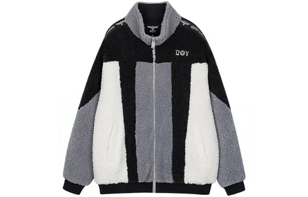 Boy London FW21 Eagle Embroidered Casual Knit Jacket Unisex Gray