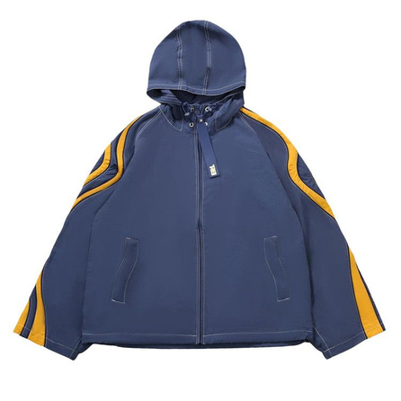 ERL SS25 Comfortable Hooded Versatile Jacket Coat Unisex Blue