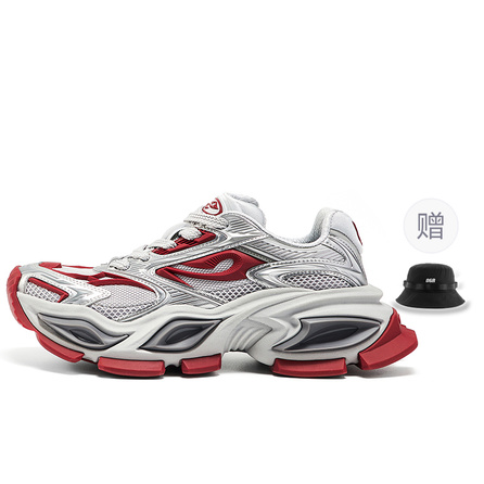 OGR GAZE Love Confession Season Hardcore Single Couple Spring And Summer Outfit Low-Top Chunky Sneakers Unisex Crimson