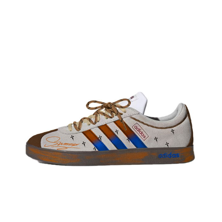 [Custom Sneakers] adidas Vl Court Classic Suede High-Aesthetic Prep Wear-Resistant Lightweight Anti-Slip Low-Top German Training Shoes Unisex Brown