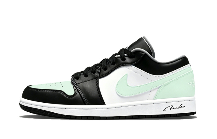 Custom SneakersJordan Air Jordan 1 Coconut Green Dark Chocolate Fresh Dopamine Comfortable Versatile Low-Top Retro Basketball Shoes Unisex