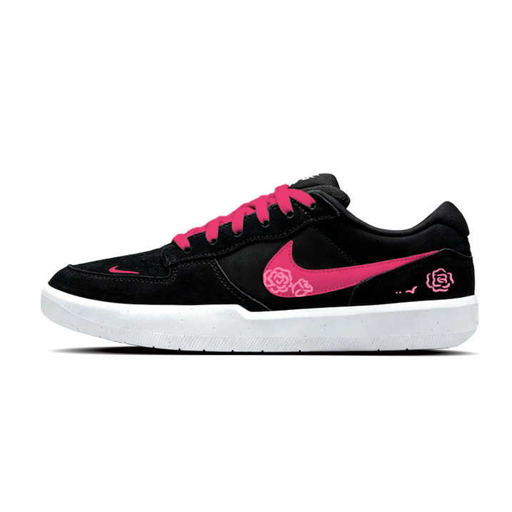 [Custom Sneakers] Nike SB Force 58 Rose Ember Leather Textile Special Gift Bag Suede Starry Texture Minimalist Classic Fit Commute Versatile Wear-Resistant Low-Top Skate Shoes Unisex White