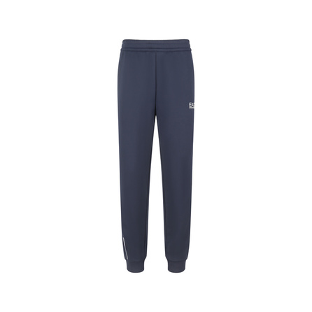 EMPORIO ARMANI EA7 SS25 Logo Print Cuffed Fitness Knit Pants Men's Navy Blue