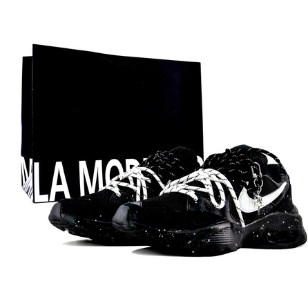 [Custom Sneakers] Nike Air Max Fusion Starlit Sky Gift Bag Version Mesh Fabric Wear-Resistant Breathable Classic Versatile Student Affordable Campus Style Low-Top Casual Running Shoes Men's Black