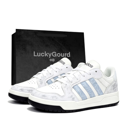 [Custom Sneakers] adidas ENTRAP White Stone Clear Spring Gift Bag Couple Boyfriend Squeaking Sound Casual Commute Premium Gradient Vintage Trendy Non-Slip Wear-Resistant Low-Top Skate Shoes Unisex Grey