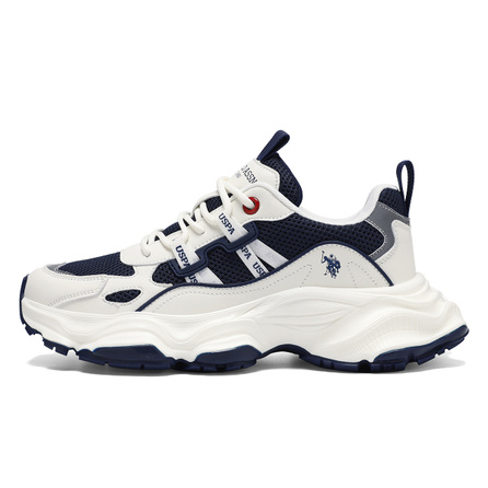 U.S. POLO ASSN. Black Samurai Paris Street Style Retro Versatile Mesh Breathable Thick Sole Height Increasing Dad Shoes Men's