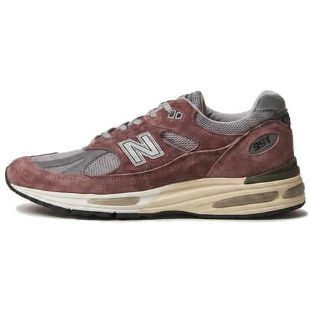 New Balance NB 991 V2 Comfortable Lightweight Low-Top Running Shoes Unisex Red Brown