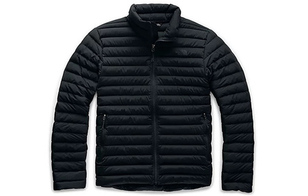 THE NORTH FACE Stretch Down Jacket TNF Black Stand Collar Short Zip Down Jacket Men's Black