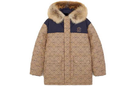 MLB Street Style FW23 Down Jacket Unisex Khaki