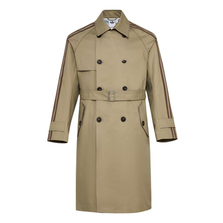 adidas Originals REFINED LUXE DLXC U TRENCH COAT Quiet Luxury Series Early Spring Waist-Detailed Woven Relaxed Mid-Length Long Sleeve Trench Coat Unisex