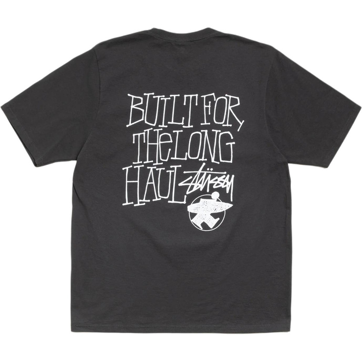 Stussy SS26 LONG HAUL TEE PIGMENT DYED Loose Print Crew Neck Short Sleeve T-Shirt Unisex