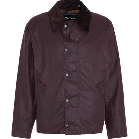 BARBOUR OS Transport Solid Waxed Short Long Sleeve Jacket Coat Unisex Red
