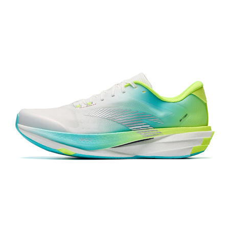 Anta Nitrogen Speed Training Wear-Resistant Lightweight Cushioning Comfortable Breathable Rebound Fabric Synthetic Leather Running Shoes Men's Paper White/Neon Green
