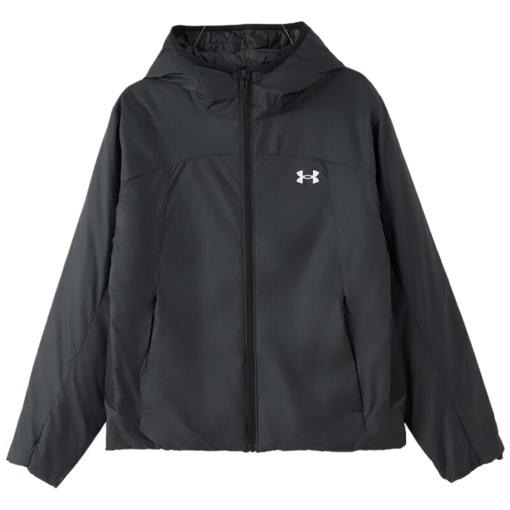 Under Armour FW26 Long Sleeve Hooded Zip Warm Skin-Friendly Soft Comfortable Versatile Solid Color Cotton Jacket Men's