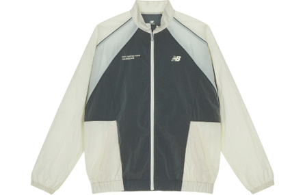 New Balance Gender-Neutral Functional Color-Block Running Sports Jacket Zip Stand Collar Spring Woven Coat Unisex Gray