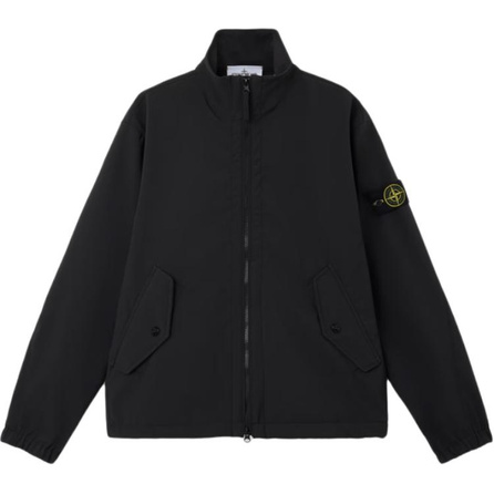 STONE ISLAND SS26 SOFT SHELL Series Stand Collar Slanted Hand Pockets Two-Way Zipper Left Arm Badge Jacket Coat Unisex