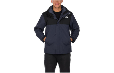 THE NORTH FACE Lone Peak Triclimate 2 Outdoor Hiking Water-Resistant Windbreaker Jacket Men's Blue