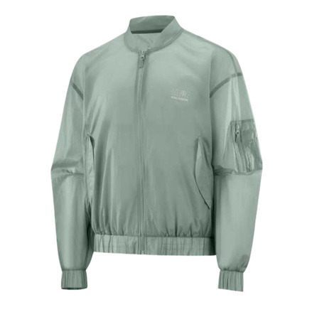 SALOMON Soft Comfortable Minimalist Stand Collar Jacket Unisex Light Green