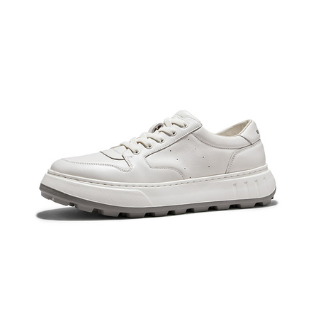 Hautton Jeans Low Top Skateboard Shoes Men's White