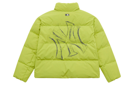 MLB New York Yankees FW25 Duck Down Fashionable Comfortable Heavyweight Cold-Weather Sketch Graffiti Back Logo Quilted Stand Collar Short Down Jacket Unisex