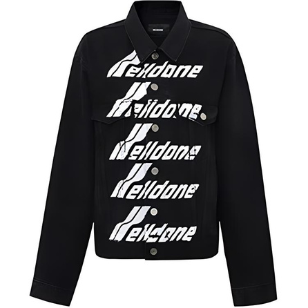 WE11DONE Denim Jackets Unisex Black