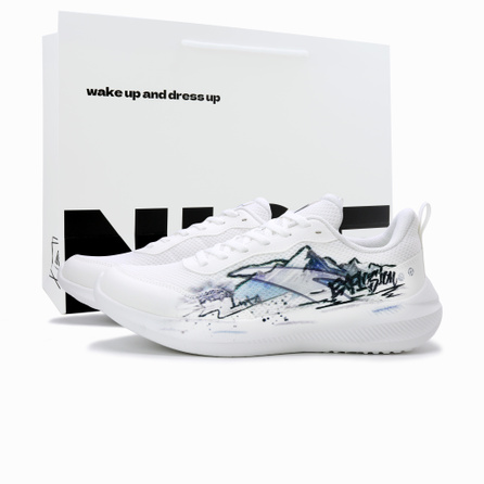 [Custom Sneakers] Anta Clear Sky Fashion Versatile Mesh Wear-Resistant Lightweight Low-Top EVA Urban Commute Running Shoes Men's Blue White Black Purple