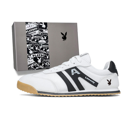 Playboy Retro Classic American Street German Training Achilles Sneakers Mesh Patchwork Design Minimalist Fashion Collegiate Sports Training Daily Commute Comfortable Versatile Thin Sole Wear-Resistant Lightweight Breathable Non-Slip Low-Top Casual Shoes M
