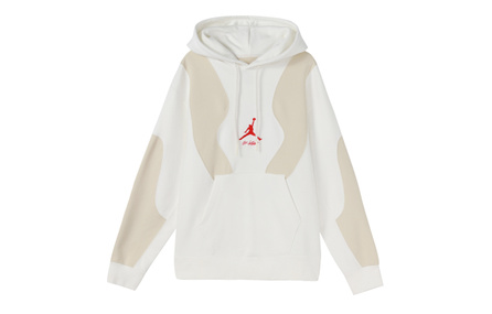 Jordan X OFF-WHITE Embroided Logo Hoodie White