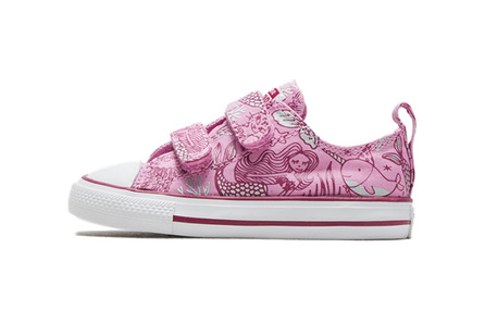 Baby Converse Chuck Taylor All Star Underwater Party Easy-On Non-slip Lightweight Low-Top Toddler Shoes Pink