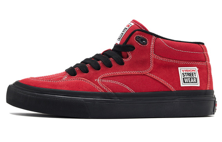Vision Street Wear Concave Casual Comfortable Versatile Thin Sole Mid-Top Skate Shoes Unisex Red