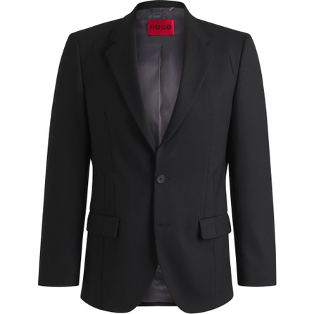 HUGO BOSS FW24 Solid Color Single-Breasted Pocket Long Sleeve Suit Jacket Men's Black