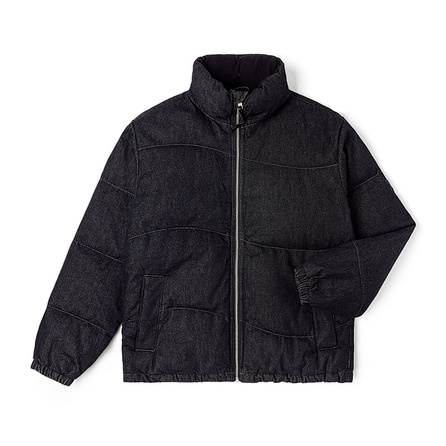 Lee FW24 Comfort Stand Collar Duck Down Solid Color Fashion Versatile Long Sleeve Down Jacket Men's Black