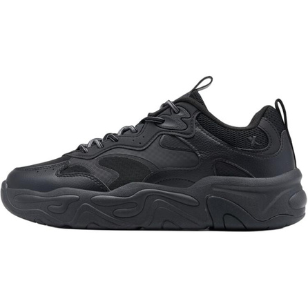 Xtep Dark Flow Dark Flow Leather Mesh Breathable Low-Top Skate Shoes Men's