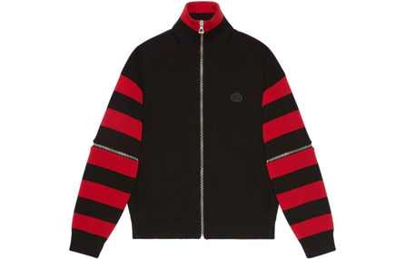 GUCCI Stripe sleeve Cotton Bomber Jacket