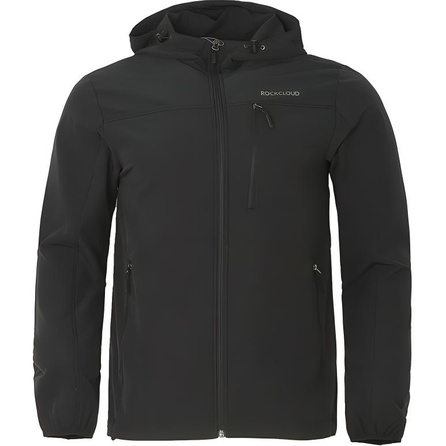 Rock Cloud Solid Color Pearl Yarn Moisture-Wicking Lightweight Breathable Quick-Dry Sun Protection Jacket Men's Obsidian Black