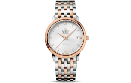 OMEGA De Ville Prestige Automatic Mechanical Movement 30m Water Resistant Women's Watch Swiss Made 36.8mm White Dial Steel Case Steel Bracelet