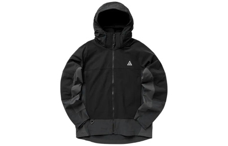 Nike Color Block Hooded Long Sleeve Zip-Up Jacket Men's Black
