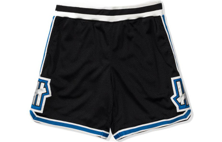 UNDEFEATED Color Block Elastic Waist Loose Shorts Unisex