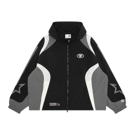 Aape SS26 Ape Embroidery Logo Removable Hood Jacket Men's