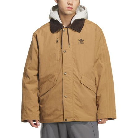 adidas originals 2-IN-1 PADDED JACKET Warm Retro Workwear Style Sports Loose Hooded 2-in-1 Puffer Jacket Men's