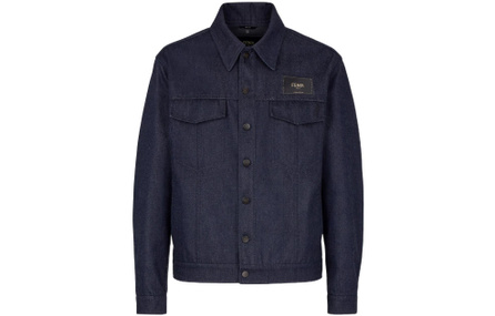 FENDI SS22 Jackets Coats Men's Dark Blue