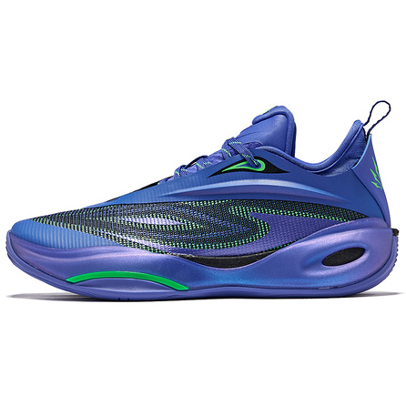 Erke Qianxun 2.0 Qi Technology Performance Shock Absorption Anti-Rollover Slip-Resistant Low-Top Basketball Shoes Men's Peacock Color