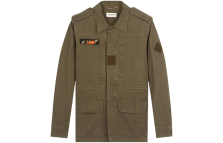 SAINT LAURENT Denim Jacket Men's Army Green