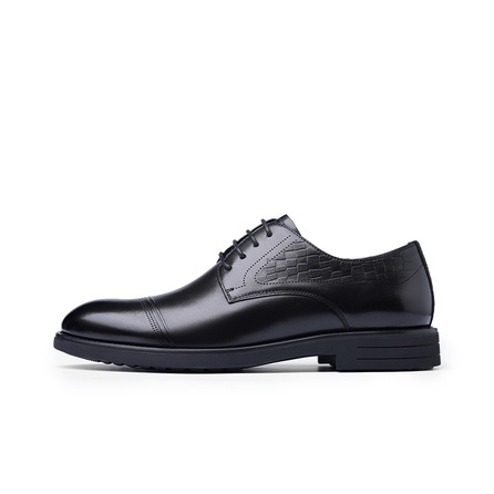 LAORENTOU Dress Shoes Men Low-Top Black