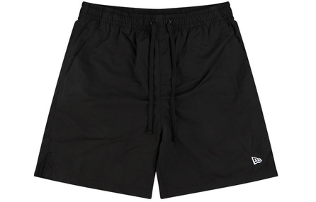 New Era SS22 Solid Logo Embroidered Drawstring Shorts Unisex Black