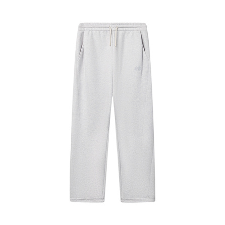 Li-Ning Sports Commute Versatile Solid Color Casual Loose Brand LOGO Pattern Slimming Sweatpants Men's Heather Grey
