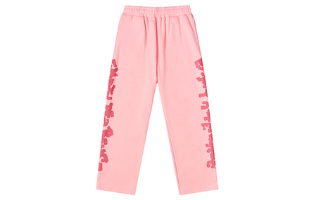 EMPTY REFERENCE American Vintage Original Distorted Logo Casual Pants Unisex Pink