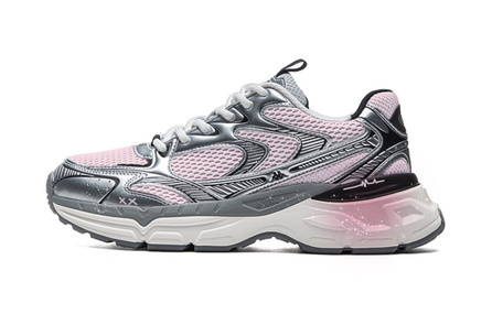 Kappa Durable Breathable Lightweight Low-Top Running Shoes Unisex Silver Gray