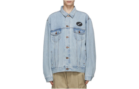 WE11DONE Logo patch Denim Jacket
